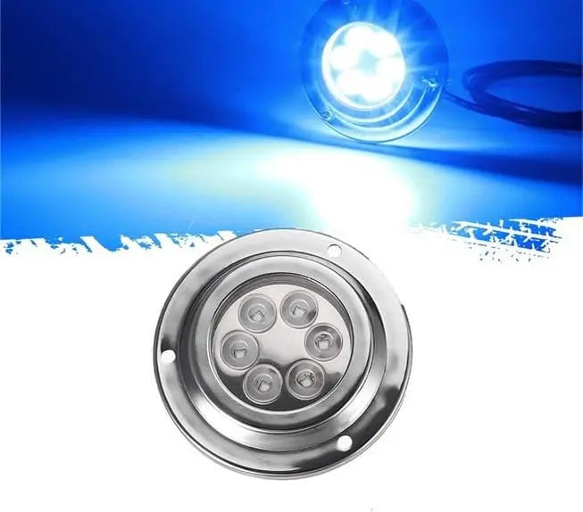 Su Altı Lambası 6 Ledli Yuvarlak 12-30V Mavi OSCULATI