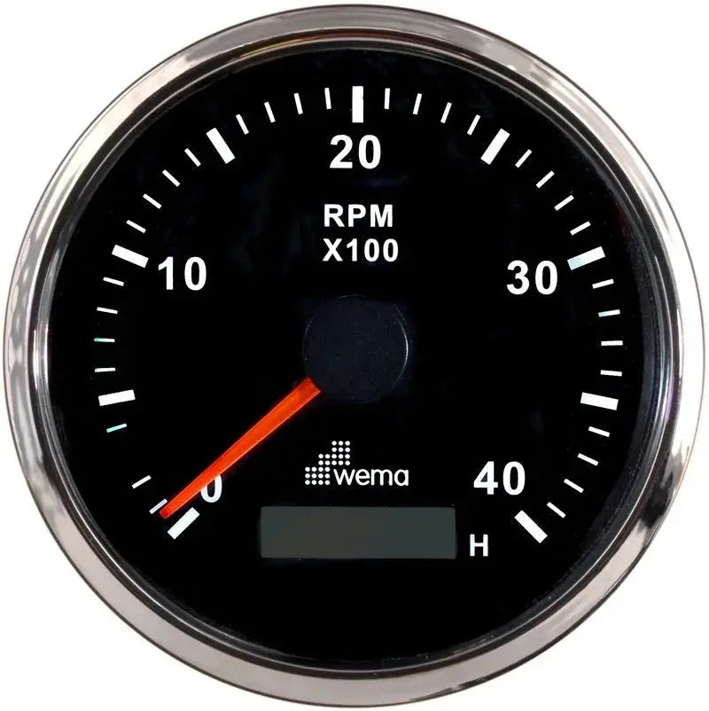 TAKOMETRE 4000 RPM 85 mm KROM/SİYAH WEMA