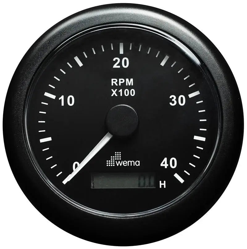 TAKOMETRE 4000 RPM 85 mm SİYAH/SİYAH WEMA