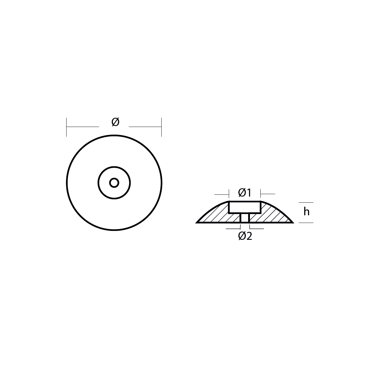 UFO TUTYA Ø70mm ALÜMİNYUM TECNOSEAL