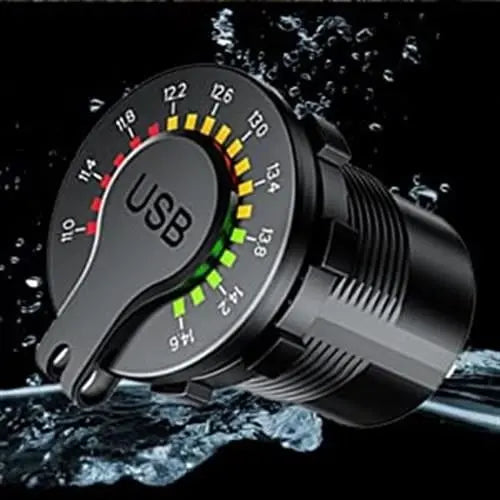 USB Hızlı Şarj Soketi Q3.0 +Led Voltmetreli Düğmeli Bfy