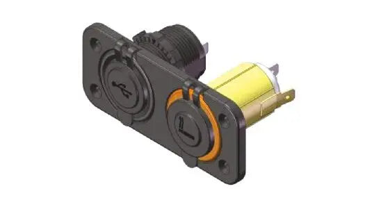 USB ve Çakmak Soketi USB 12-24 Volt - Çakmak 12 Volt Mas Mare