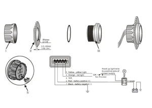 VOLTMETRE ANALOG 24V 52 mm KROM/SİYAH WEMA
