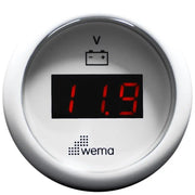 VOLTMETRE DİJİTAL 8-32V 52 mm BEYAZ/BEYAZ WEMA