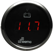 VOLTMETRE DİJİTAL 8-32V 52 mm KROM/SİYAH WEMA