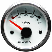 Wema Yağ Basınç Göstergesi 5 Bar 52 mm Krom/Beyaz WEMA