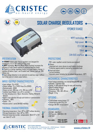YPower Solar Şarj Regülatörü Mppt 12V 60A | Fansız CRISTEC